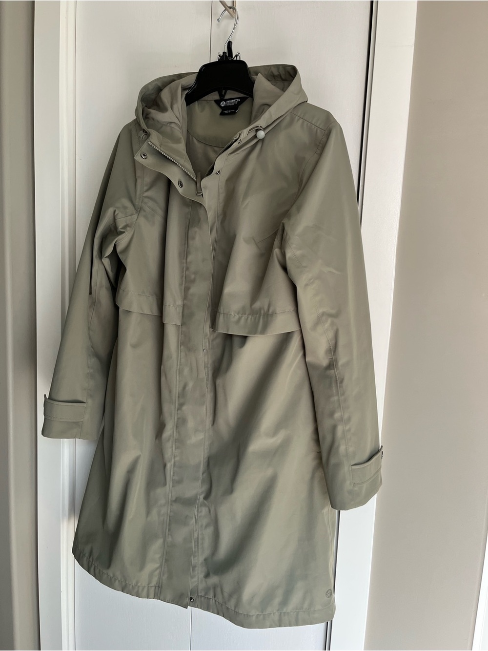 Light Olive Hooded Raincoat